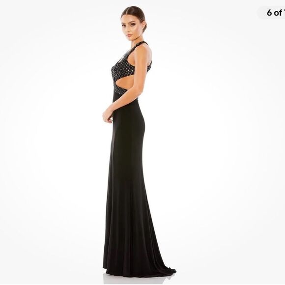 Mac Duggal Black Sequin Sleeveless Formal Evening Gown Special Occasion  Dress - Picture 5 of 14